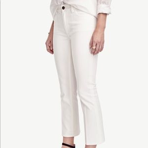 Ann Taylor LOFT Modern Kick Crop Jeans White